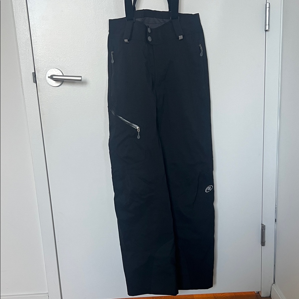 Black Women's Ski or Snowboard Pants with Straps
